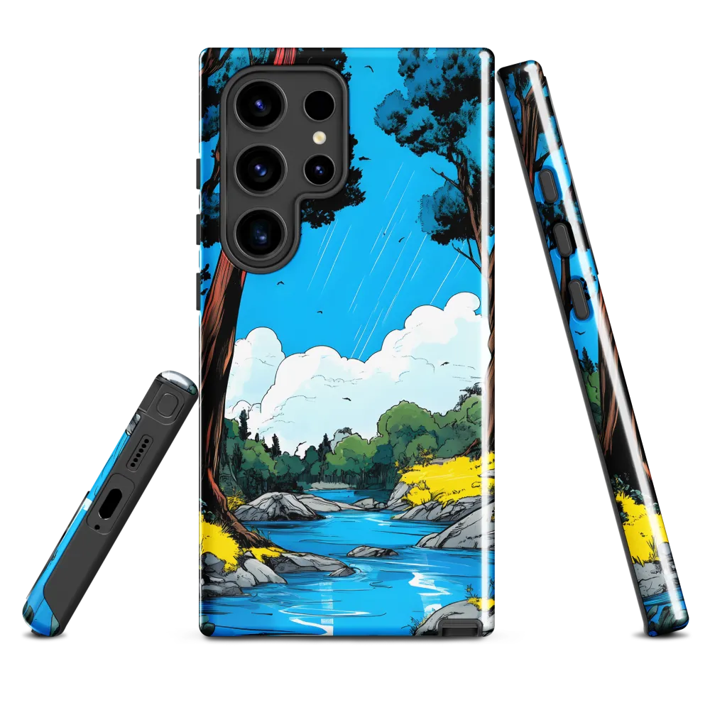 Tranquil River in a Comic Landscape
