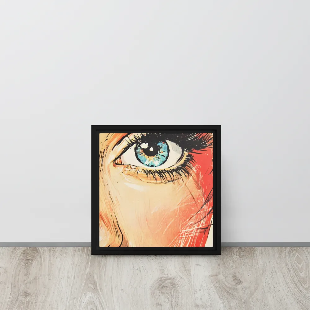 Gaze of Emotion | Canvas with Black Frame | 12″×12″