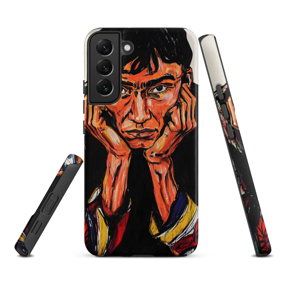 Contemplative Intensity: An Expressionist Portrait