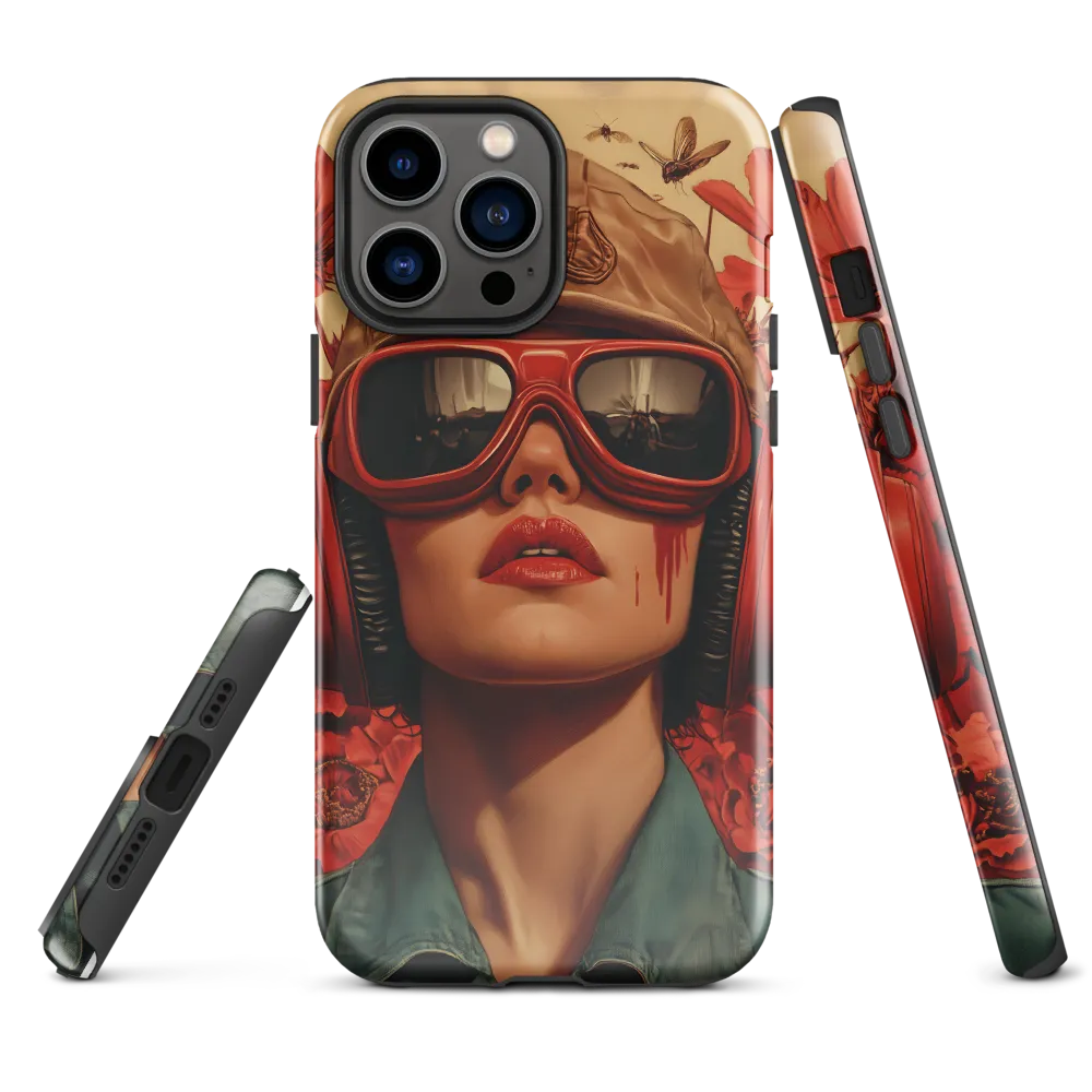 Defiant Portrait in a Floral Realm | Phone Case |  13 Pro Max | Tough Case | Glossy