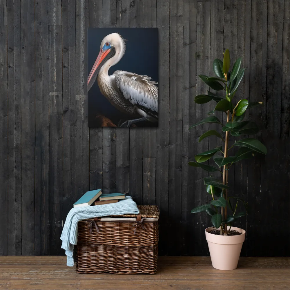 Majestic Pelican Portrait | Thin Canvas | 20″×28″