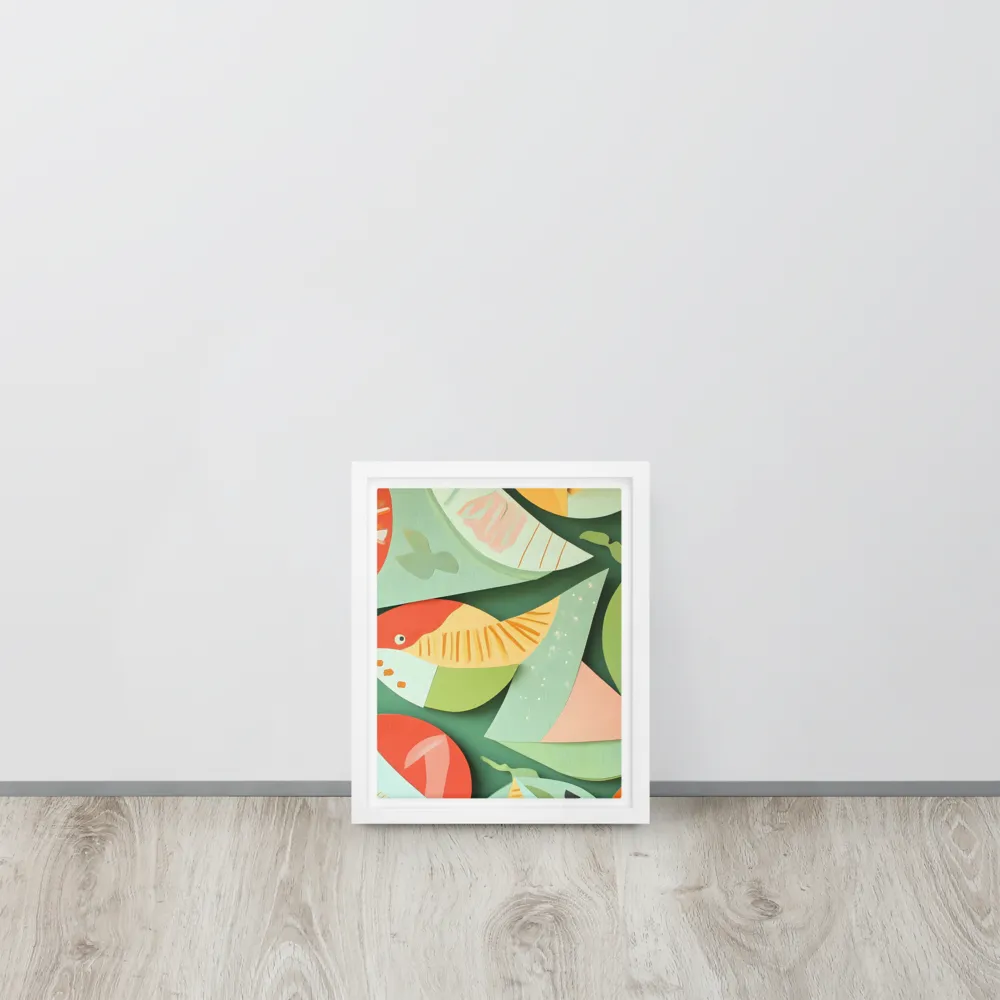 Nature's Palette | Canvas with White Frame | 8″×10″
