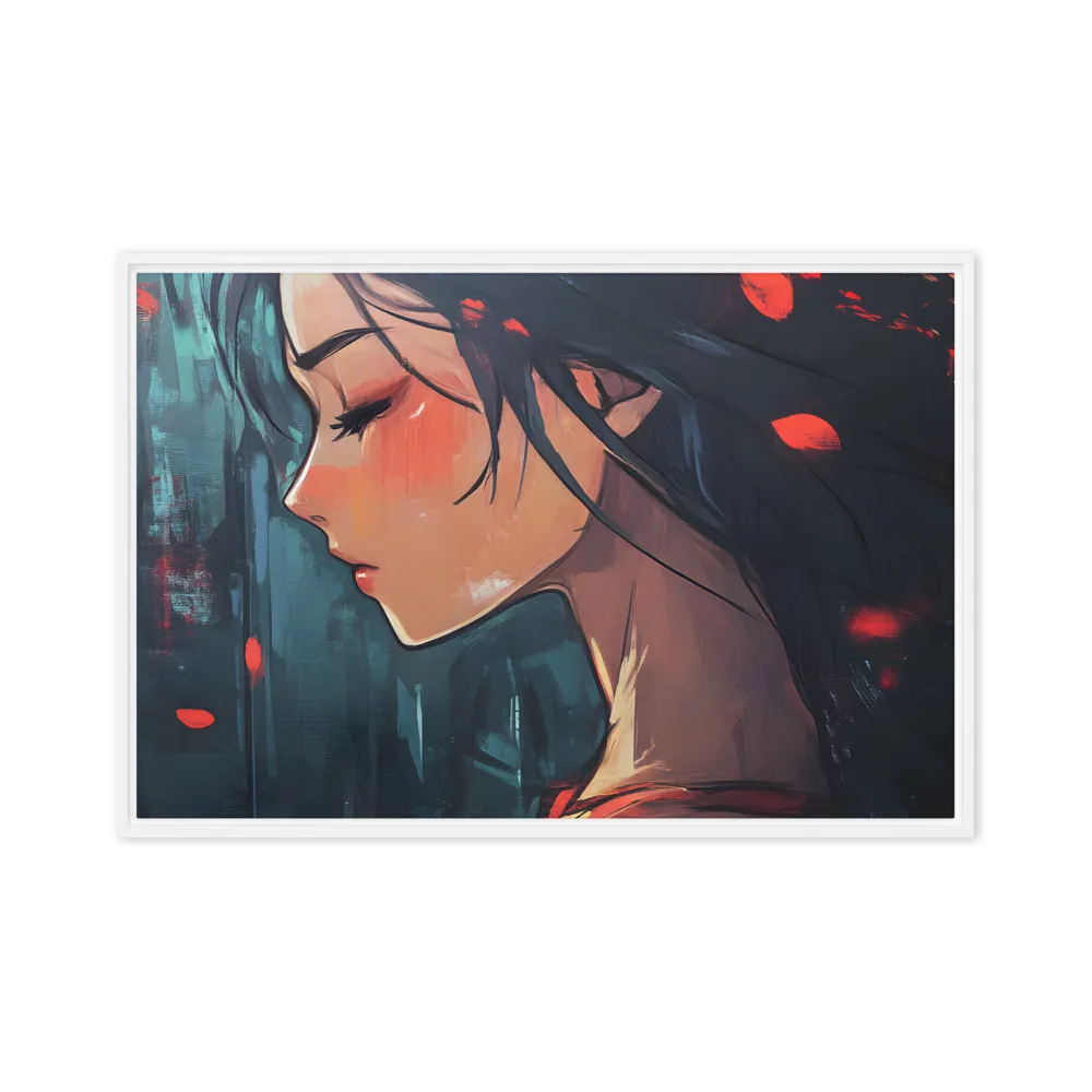 Whispers of Melancholy | Canvas with White Frame | 24″×36″