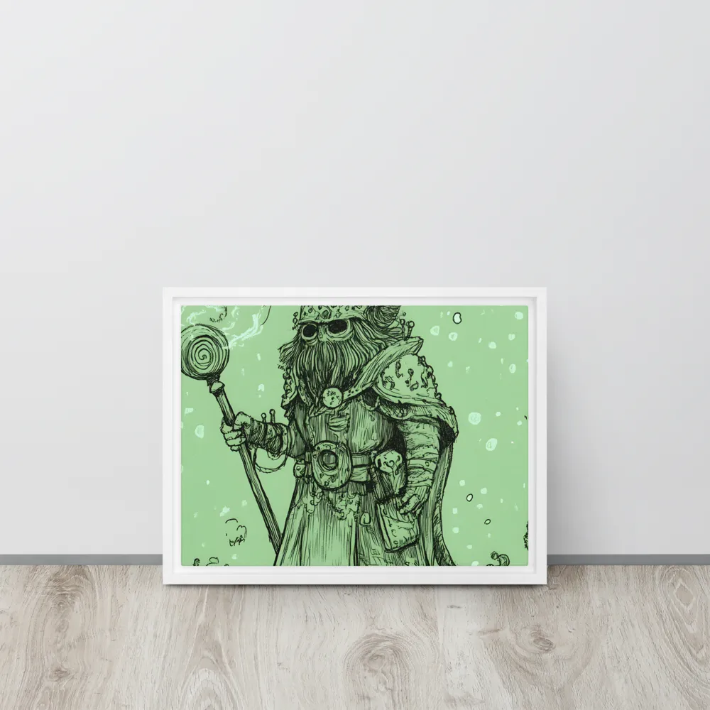 The Enigmatic Wizard | Canvas with White Frame | 12″×16″