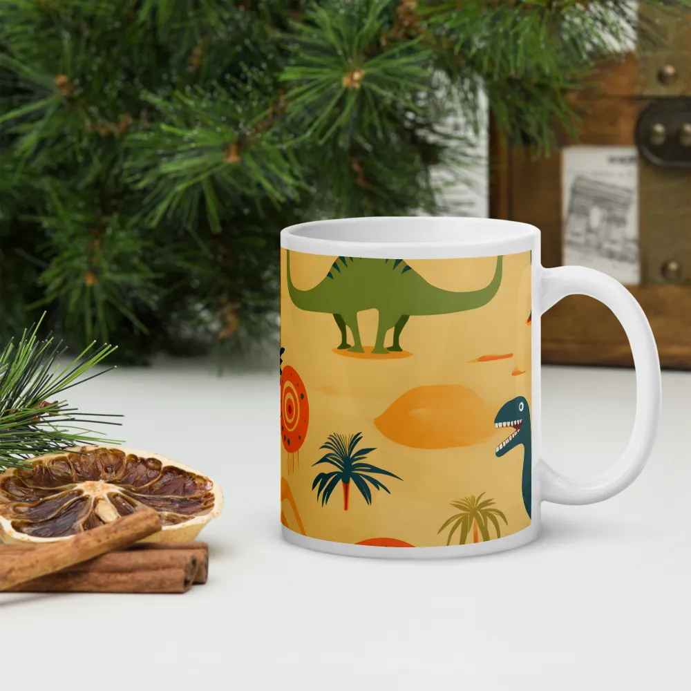 Dinosauria Delight: A Colorful Prehistoric Adventure | Mugs | Multiple Sizes & Colors