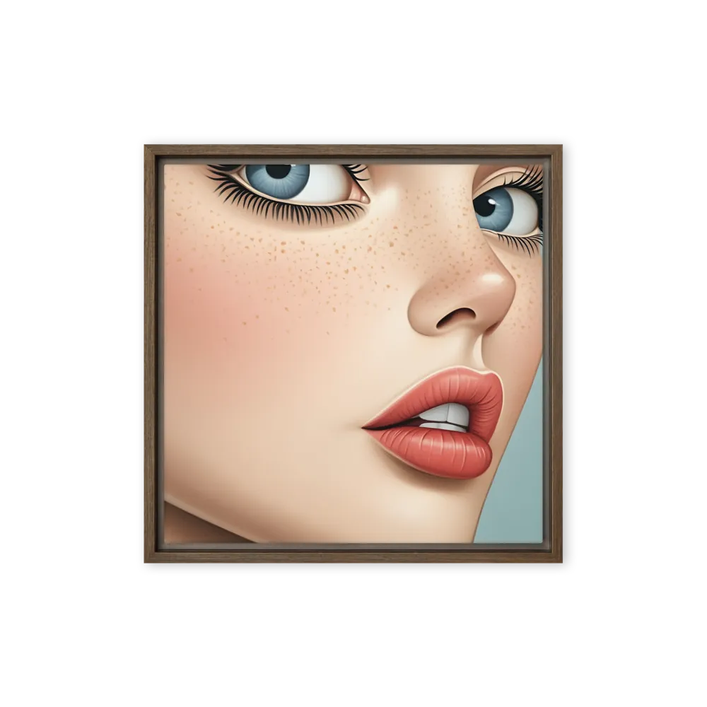 Intriguing Elegance | Canvas with Brown Frame | 16″×16″