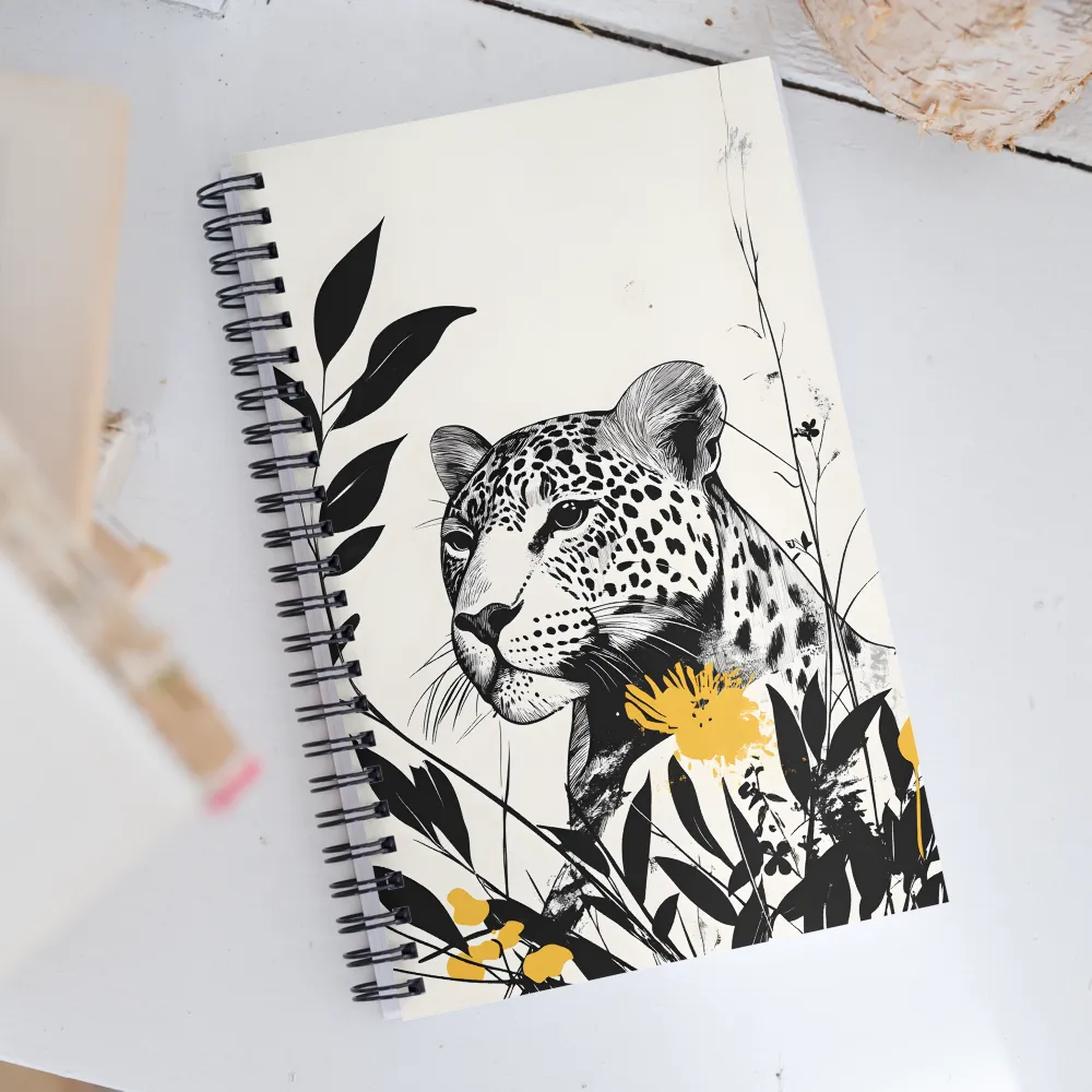 Majestic Leopard Amongst Flora | Spiral Notebook