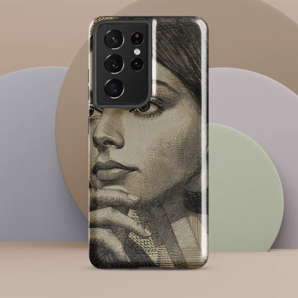 Contemplative Reflection | Phone Case |  S21 Ultra | Tough Case | Glossy
