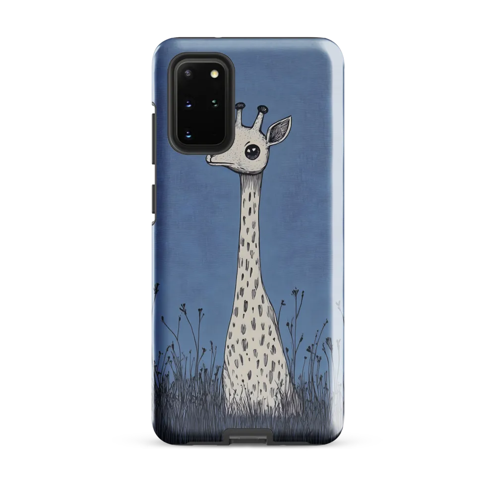 Whimsical Giraffe in Blue