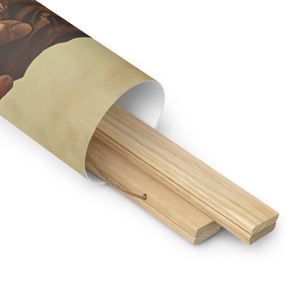 The Mask of Roots | Poster With Oak Wood Hanger | 16″×16″