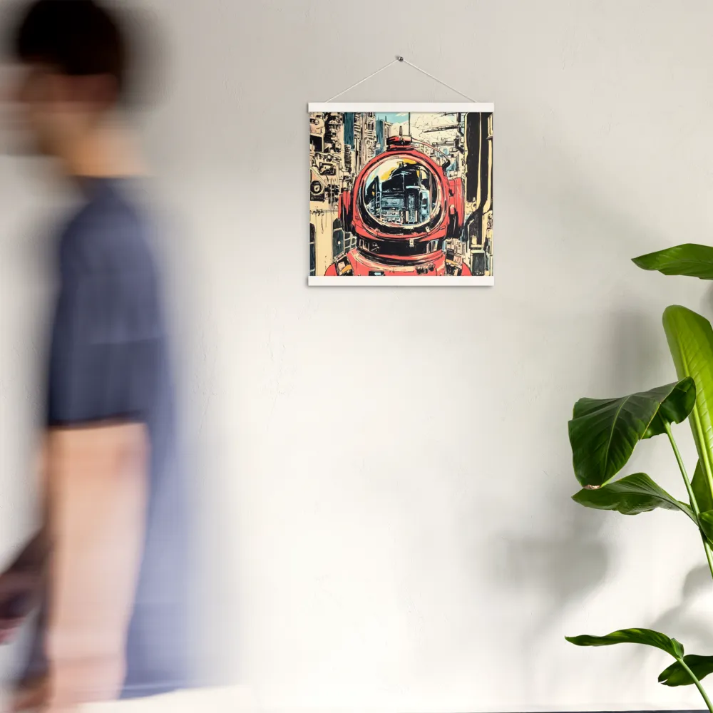 Reflections of Tomorrow | Poster With White Wood Hanger | 16″×16″