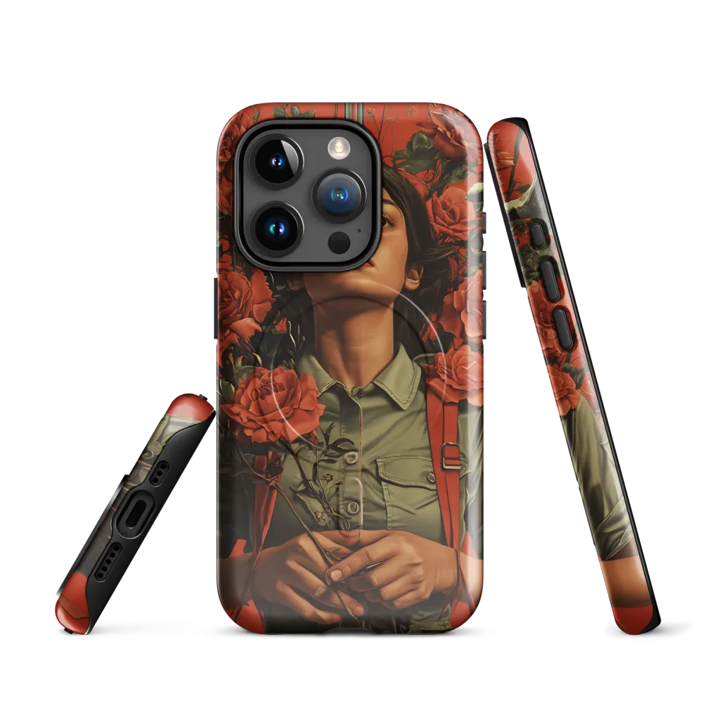 Harmony and Strength: A Portrait Among Roses