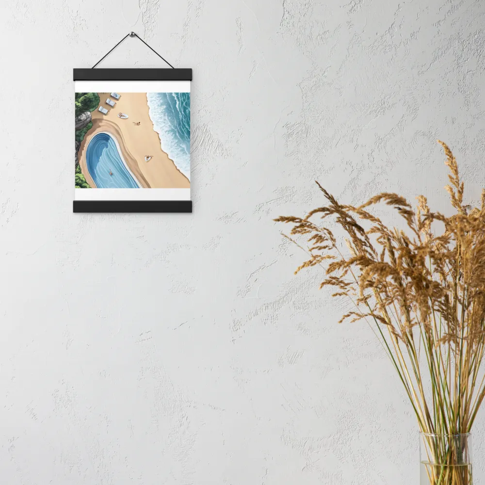 Serenity by the Shore | Poster With Black Wood Hanger | 8″×10″