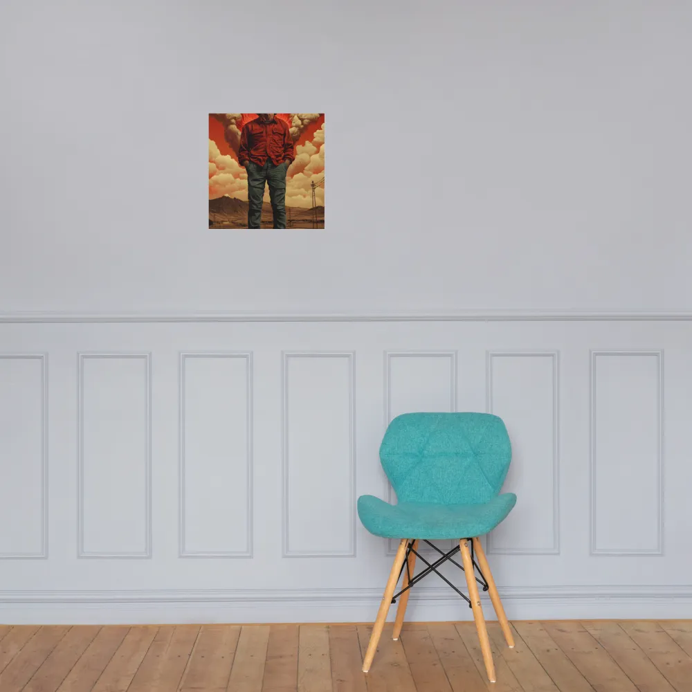 Defiant Spirit in a Surreal Landscape | Poster | 14″×14″