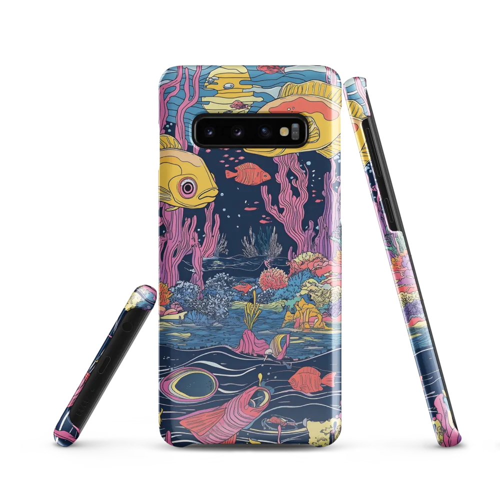 Underwater Dreamscape: A Playful Encounter | Phone Case |  S10 | Snap Case | Glossy