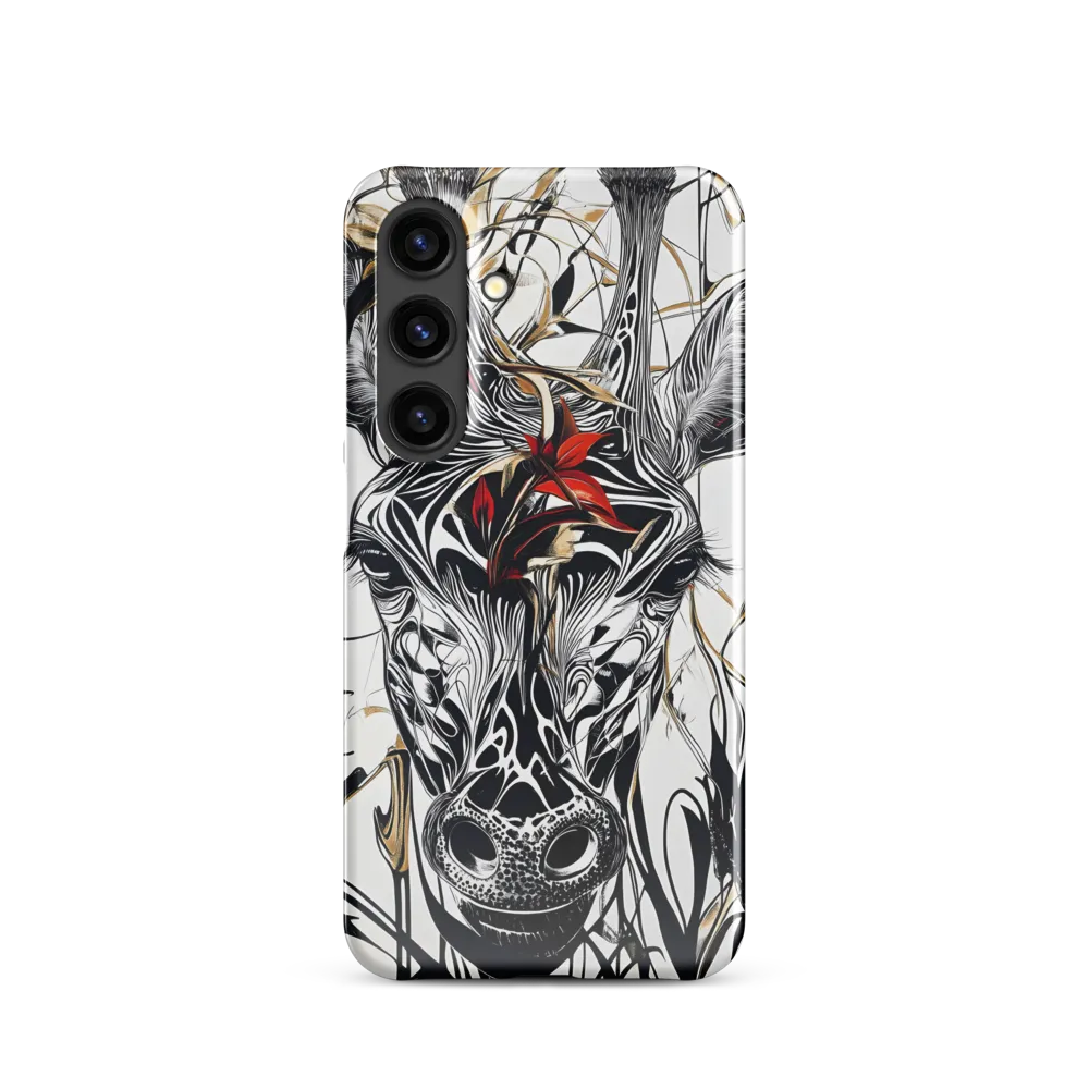 Floral Elegance: The Giraffe's Portrait
