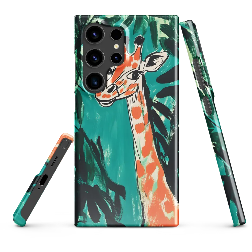Curious Giraffe in Lush Greenery | Phone Case |  S24 Ultra | Snap Case | Glossy