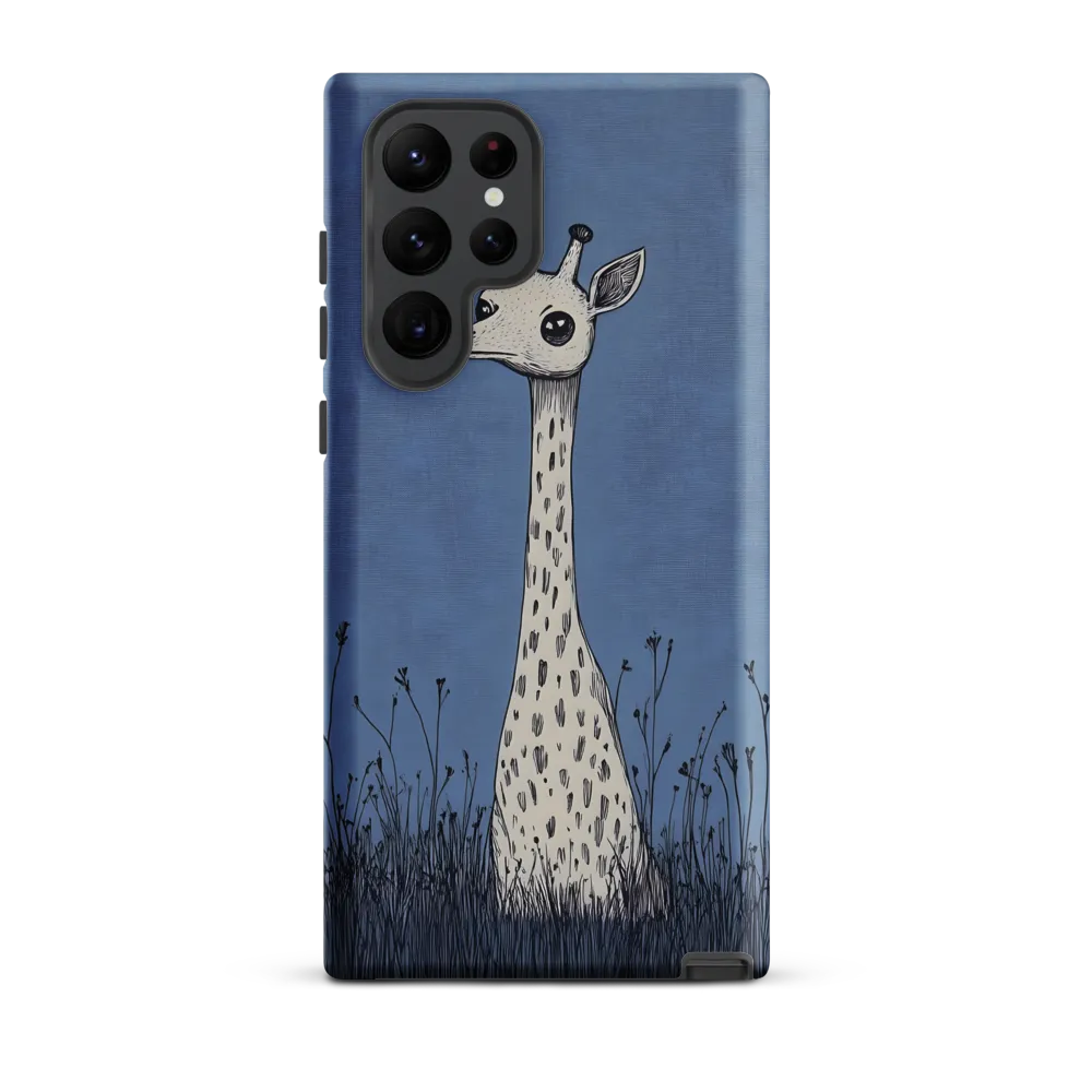 Whimsical Giraffe in Blue