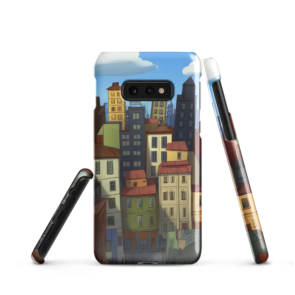 Urban Symphony: A Colorful Cityscape | Phone Case |  S10e | Snap Case | Glossy