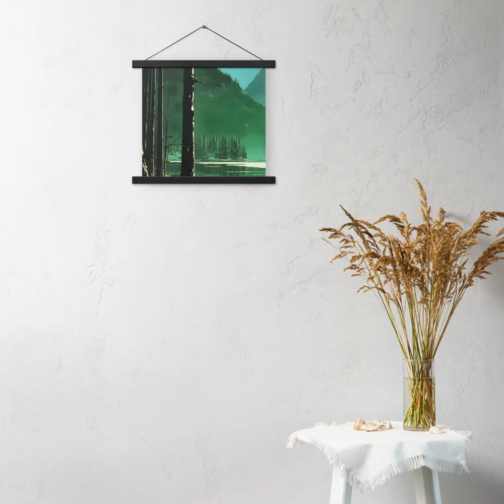 Reflections of Tranquility | Poster With Black Wood Hanger | 14″×14″