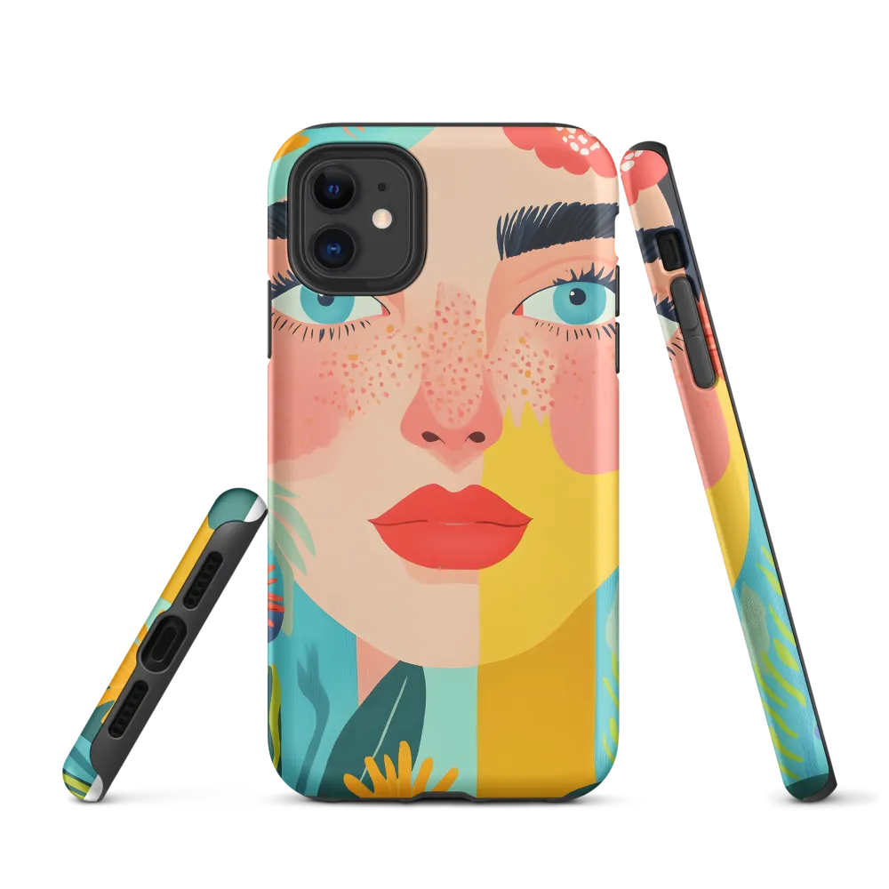 Floral Serenity: A Modern Portrait