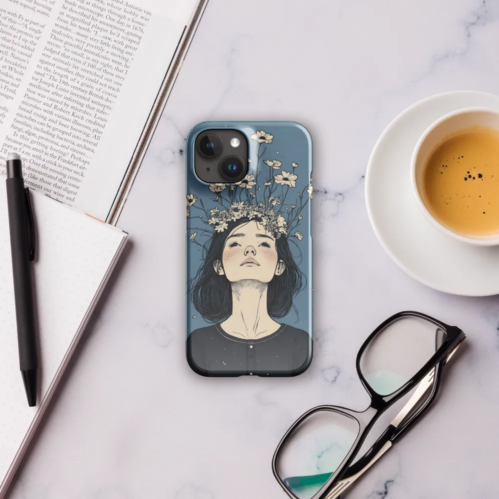 Floral Serenity: A Portrait of Tranquility | Phone Case |  15 | Snap Case | Glossy