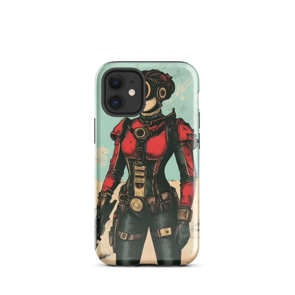 Futuristic Explorer: A Steampunk Adventure | Phone Case |  12 mini | Tough Case | Glossy
