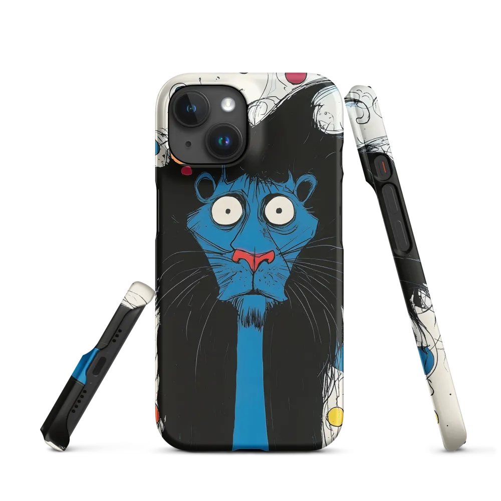 Whimsical Blue Lion