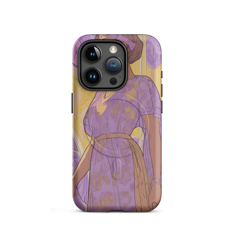 Elegance in Floral Harmony | Phone Case |  15 Pro | MagSafe® Tough Case | Matte