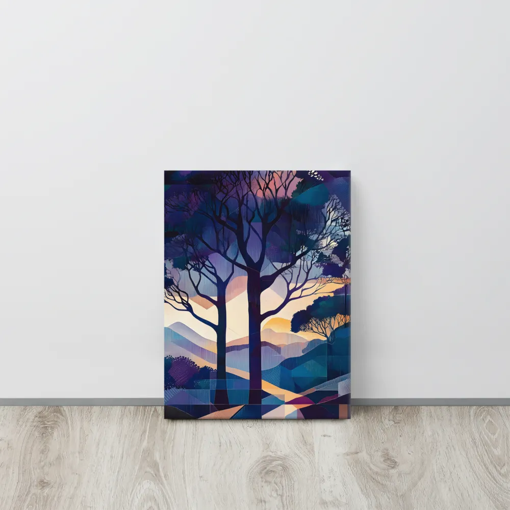 Tranquil Geometry: A Journey Through Color | Canvas | 12″×16″