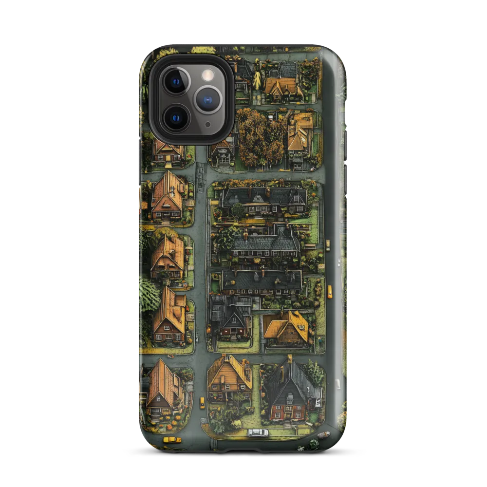 Aerial Serenity: The Charm of Suburban Life | Phone Case |  11 Pro Max | Tough Case | Glossy