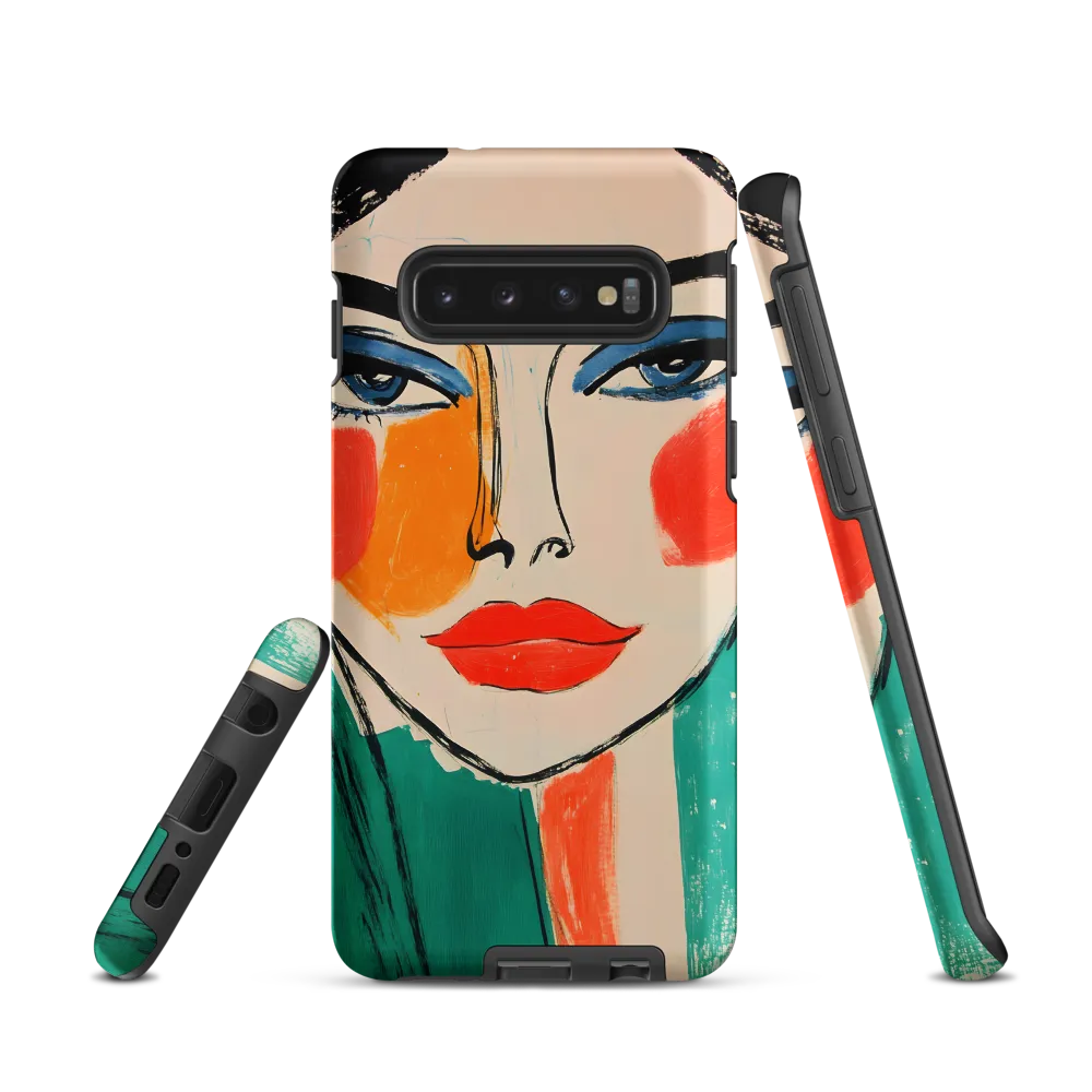 Vivid Portrait of a Modern Muse | Phone Case |  S10 | Tough Case | Matte