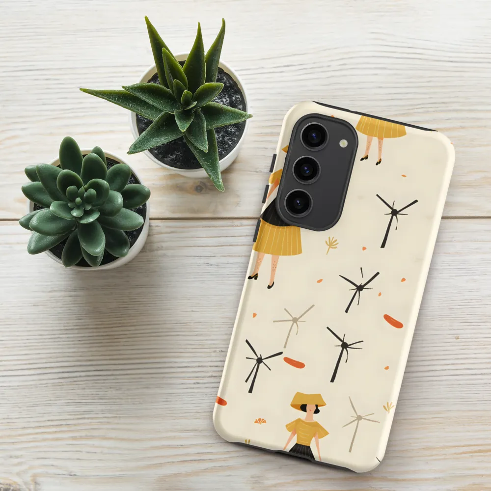 Whimsical Patterns of Nature and Femininity | Phone Case |  S23 Plus | Tough Case | Matte