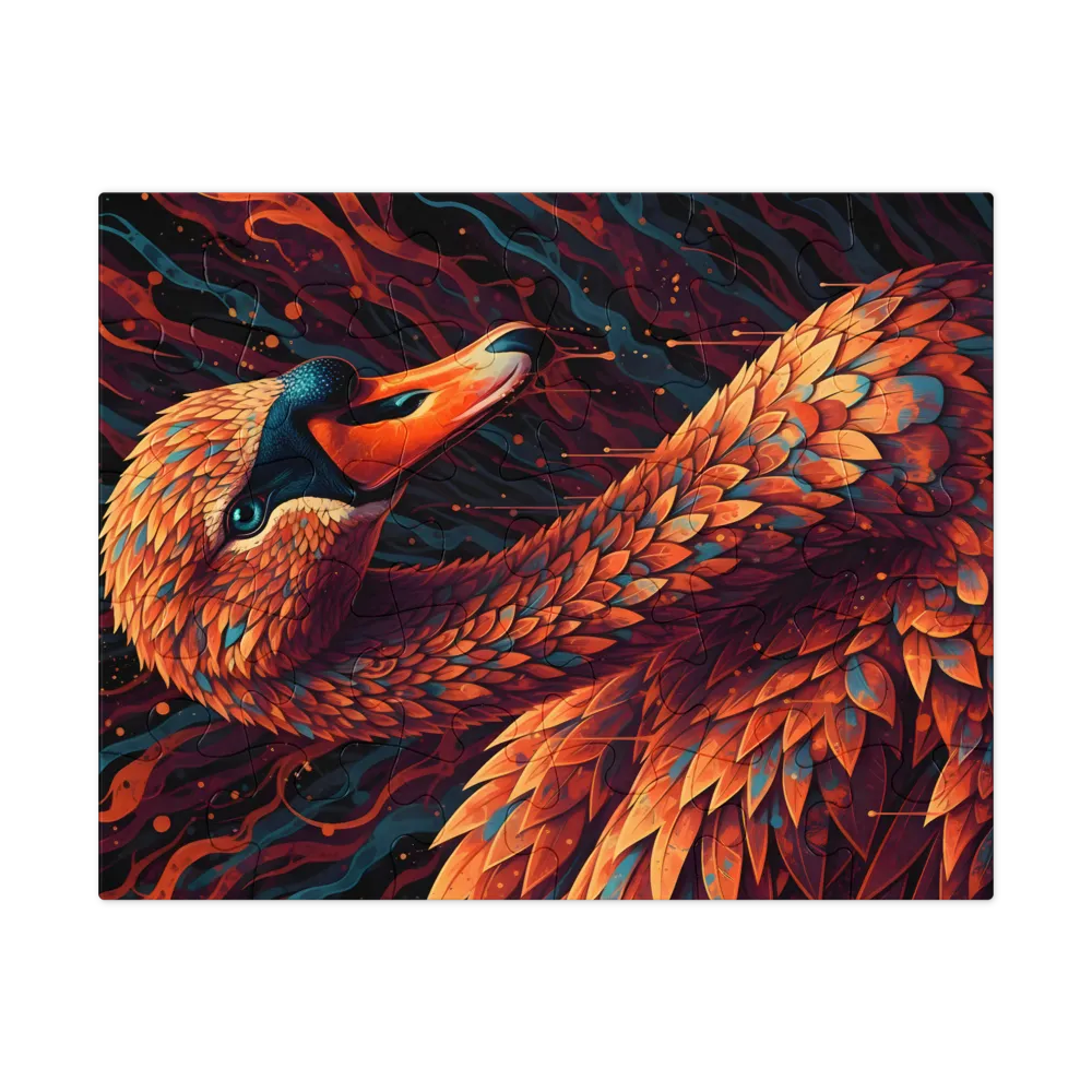 Ember Swan 
 Jigsaw Puzzle in Tin Box