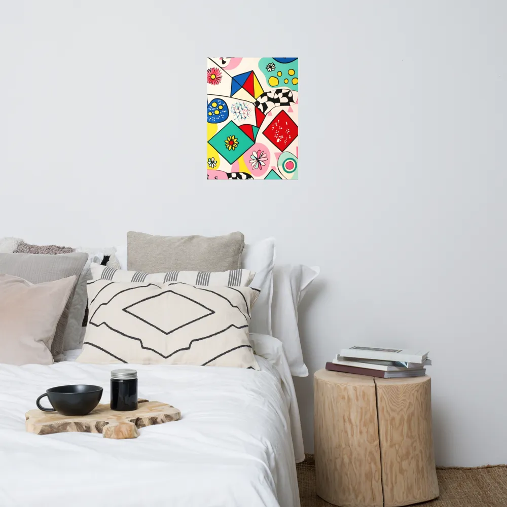 Joyful Geometry: A Playful Dance of Shapes and Colors | Poster | 18″×24″
