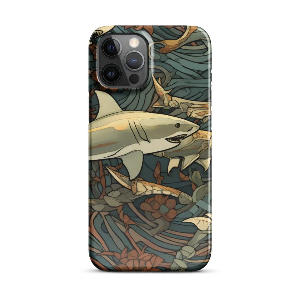 Dynamic Harmony of Sharks and Flora | Phone Case |  12 Pro Max | Snap Case | Glossy