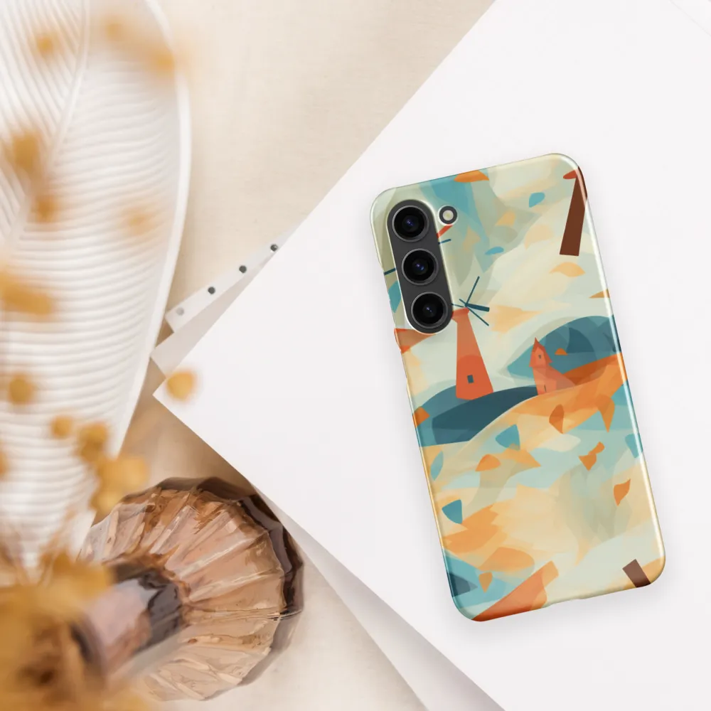 Whimsical Windmills in a Tranquil Landscape