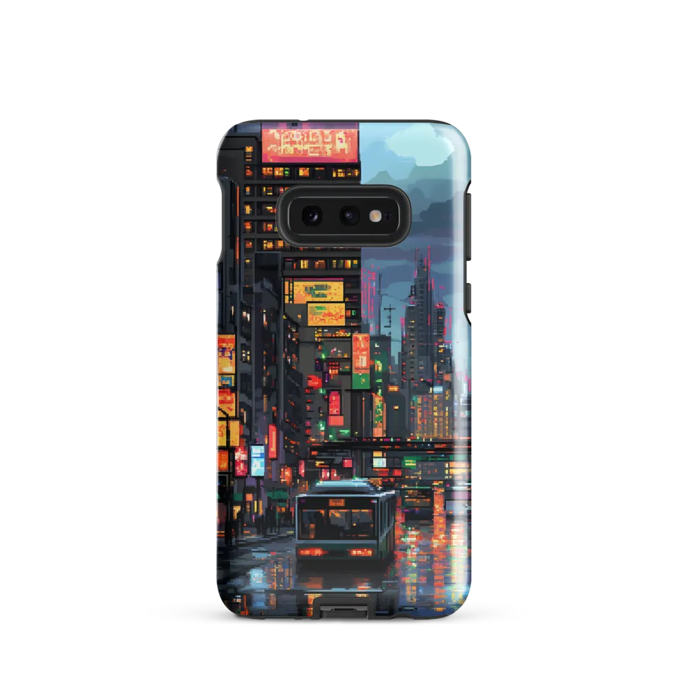 Neon Dreams: A Pixelated Urban Night
