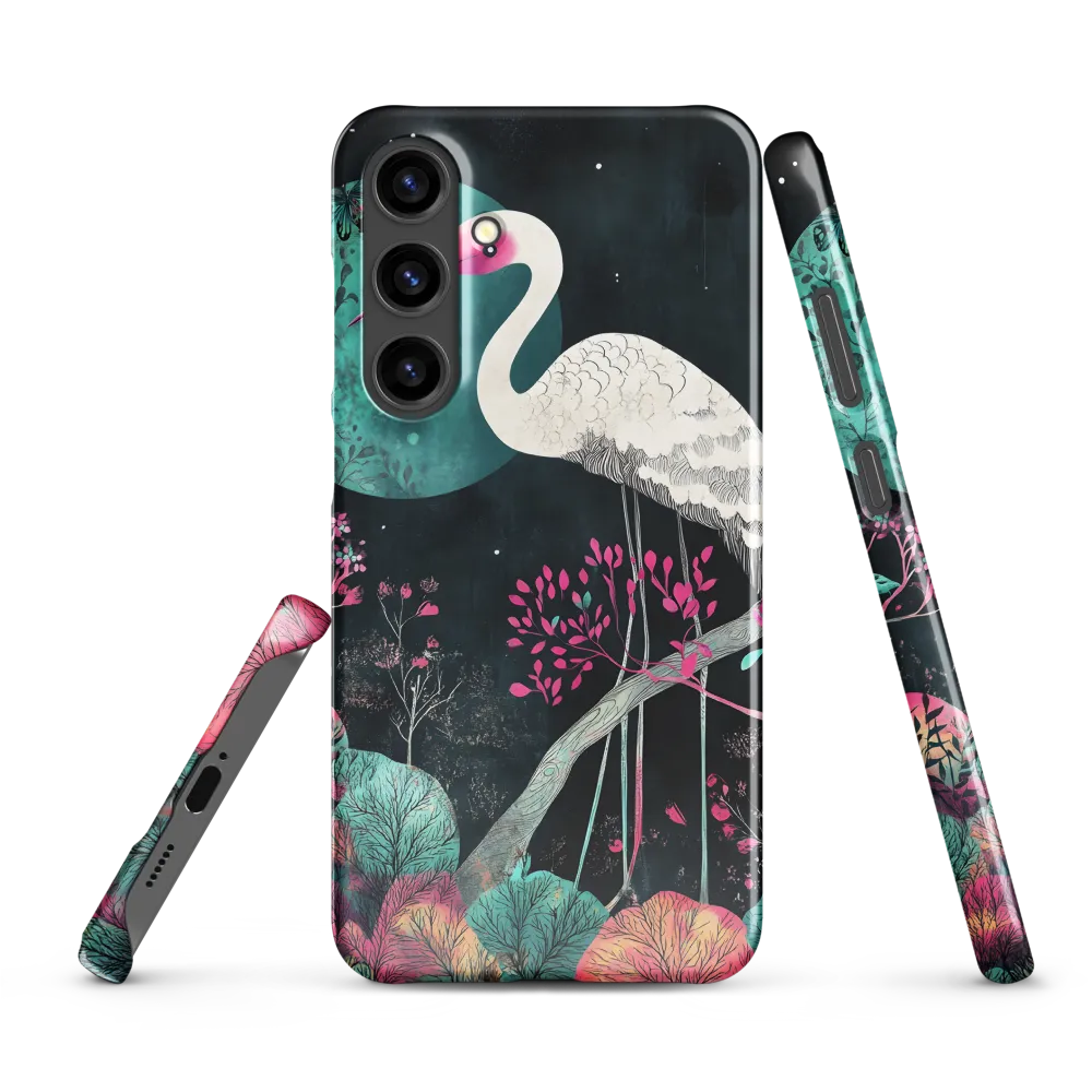 Ethereal Presence: Heron in a Floral Dreamscape