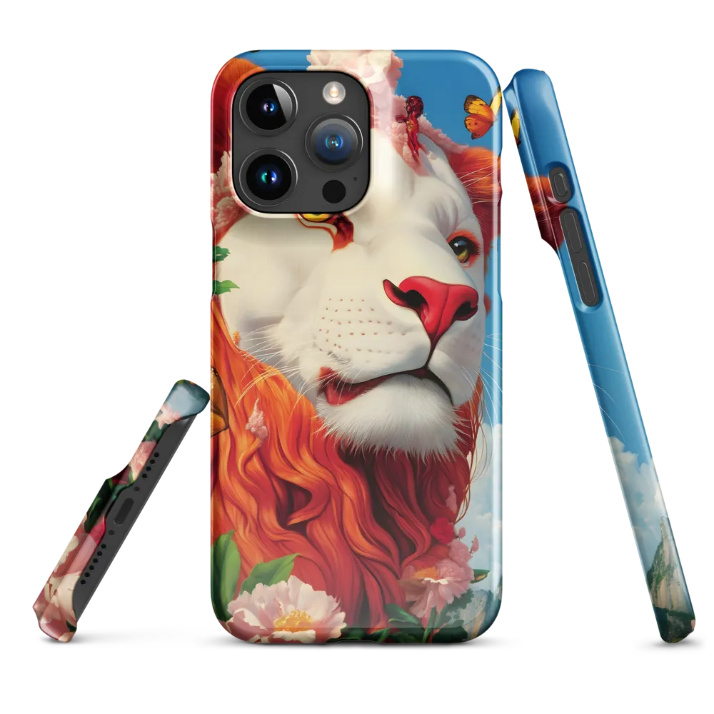 Majestic Lion Amidst Floral Splendor
