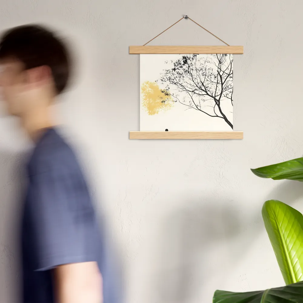 Whispers of Solitude | Poster With Oak Wood Hanger | 10″×10″