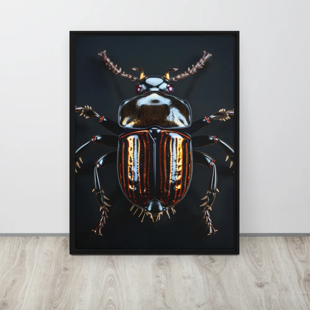 Luminous Insect Majesty | Canvas with Black Frame | 24″×32″