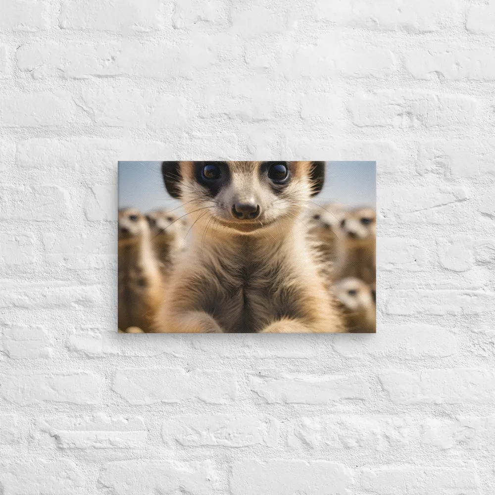 Curious Stance: The Meerkat's Gaze | Canvas | 12″×18″