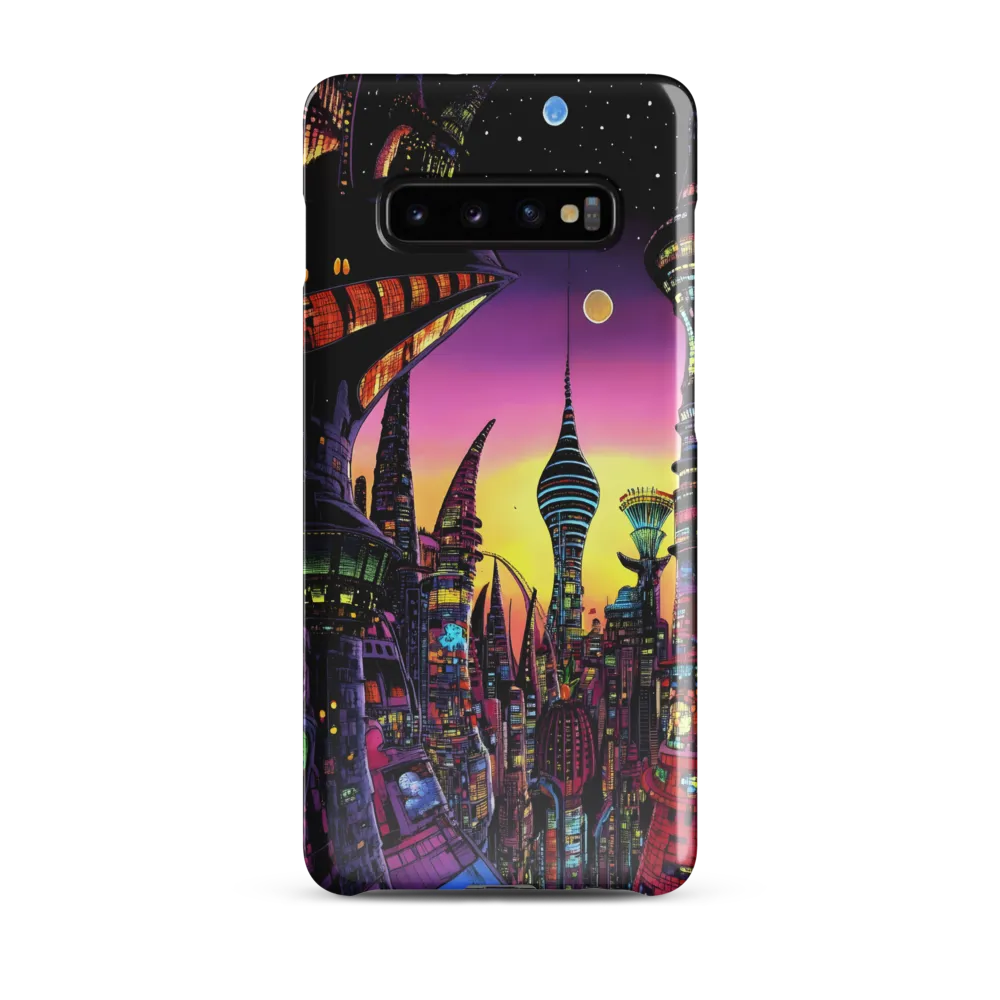 Futuristic Cityscape at Dusk | Phone Case |  S10 Plus | Snap Case | Glossy