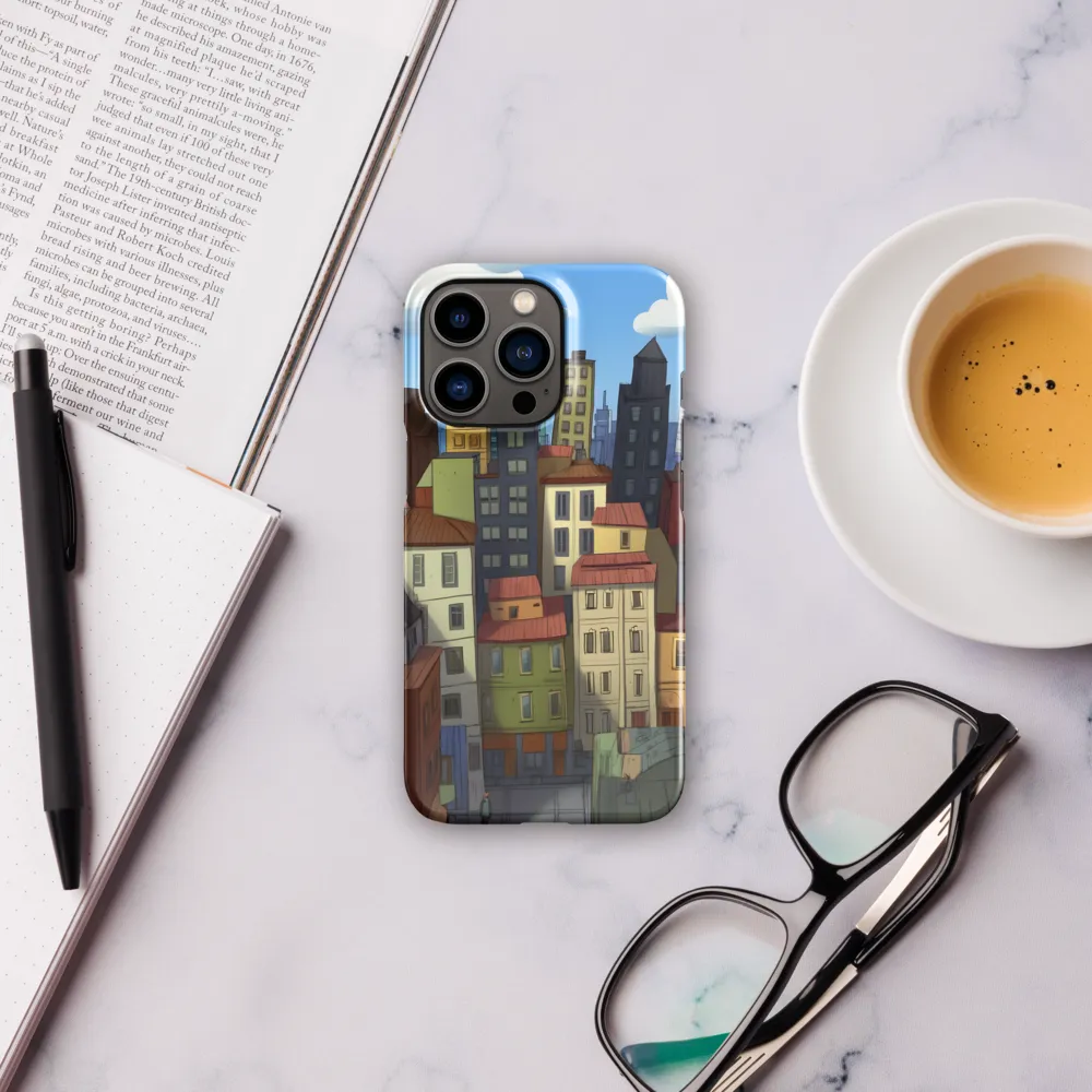 Urban Symphony: A Colorful Cityscape | Phone Case |  13 Pro | Snap Case | Glossy