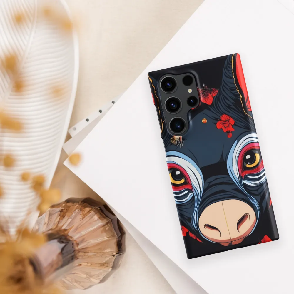 Mystical Bull with Floral Motifs
