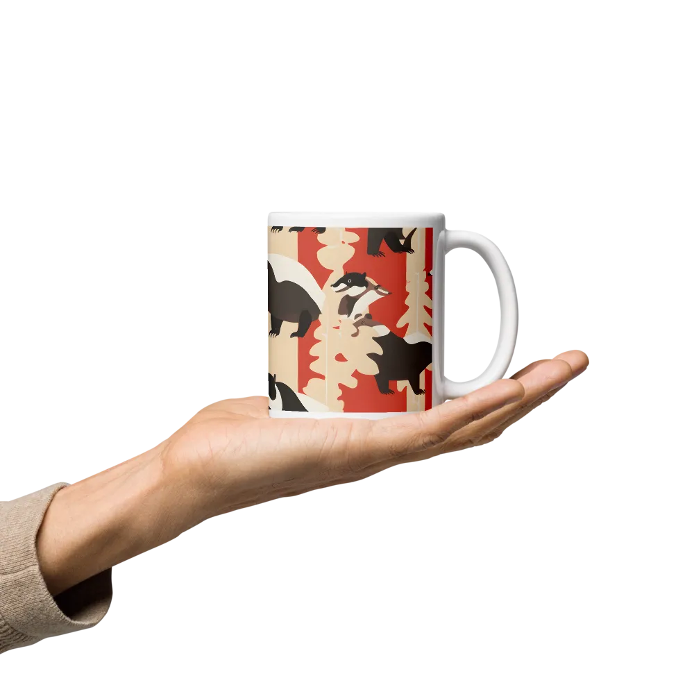 Wildlife Pattern: The Badger Tale | Mugs | Multiple Sizes & Colors