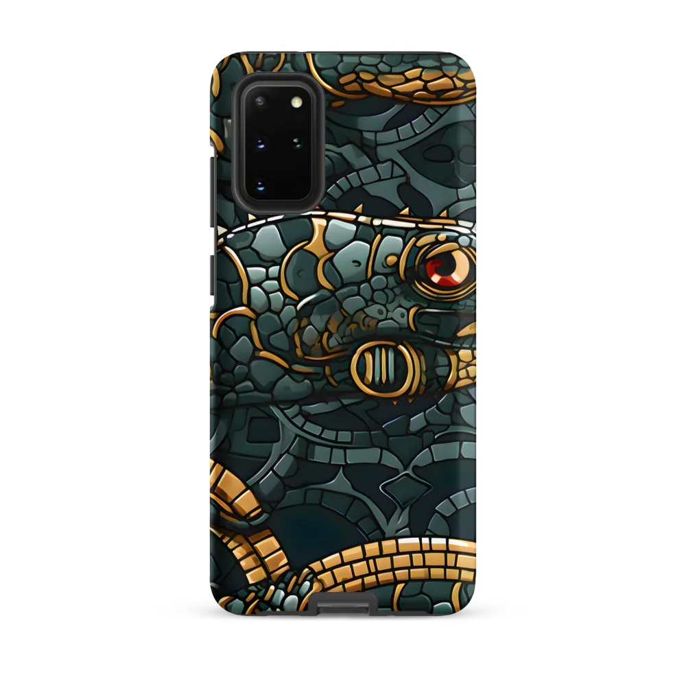 Reptilian Elegance: A Digital Art Nouveau Tapestry