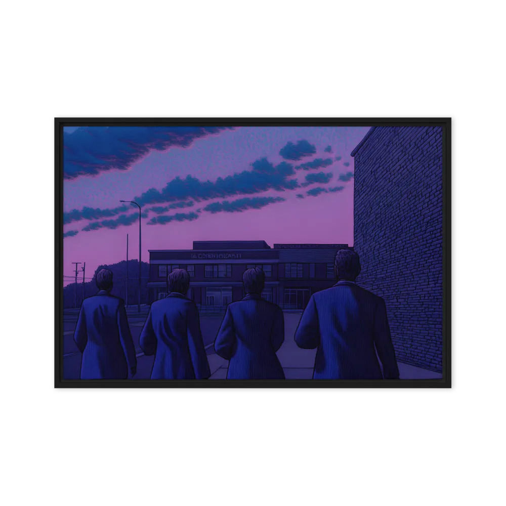 The Twilight Stroll | Canvas with Black Frame | 24″×36″