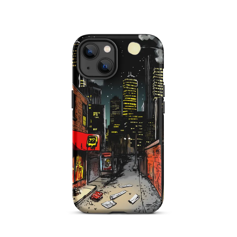 Nocturnal Cityscape: The Hidden Alley | Phone Case |  13 | Tough Case | Matte